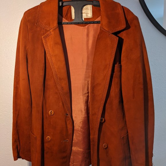 John Harden leather women's vintage jacket - burnt orange/rust - Picture 2 of 5